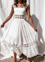 Hoobd Lace Patchwork Elegant Maxi Dress