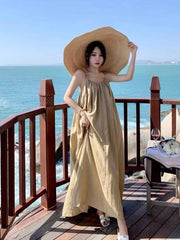 Seaside Resort Style Slip Dress