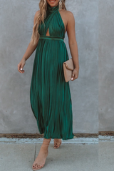 Hoobd Fashion Geometric Backless Halter Straight Dresses