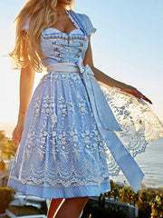Sweet Oktoberfest Dirndl Lace Dresses Cosplay Costume