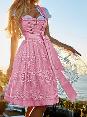 Sweet Oktoberfest Dirndl Lace Dresses Cosplay Costume