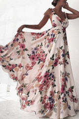 Sexy New Backless Floral Print Maxi Dress