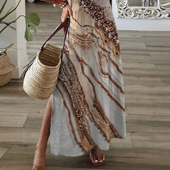 Women's Casual Dress T Shirt Dress Tee Dress Shift Dress Long Dress Maxi Dress Black Red Navy Blue Short Sleeve Abstract Print Spring Summer Crew Neck Fashion Daily S M L XL XXL