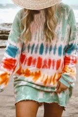 Hoobd Tie-dye Blue Mini Dress(4 Colors)