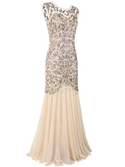 Vestidos Vintage Mujer Sequins Beading Long Evening dress