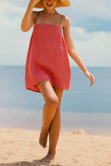 Hoobd Minimalism Linen Slip Mini Dress