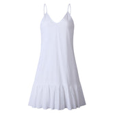 Summer Sexy Spaghetti Strap Backless Short Dress