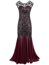 Vestidos Vintage Mujer Sequins Beading Long Evening dress
