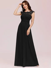 Elegant Evening Dresses O-Neck Sleeveless A-LINE Lace Floor-Length Gown 2023 Ever pretty of Burgundy Simple Prom Dress Women