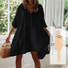Hoobd2023 Bohemian Casual Summer Beach Dress White Tunic Women Beachwear Cover-ups Plus Size Sexy Pareo Dress Sarong plage N771