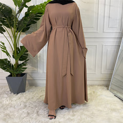 Hoobd Muslim Fashion Hijab Dubai Abaya Long Dresses Women With Sashes Islam Clothing Abaya African Dresses For Women Musulman Djellaba