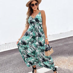 Summer Casual Loose Bohemian Beach Vacation Maxi Dress