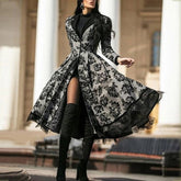 Hoobd Sexy Women Self-cultivation Streetwear Dress Autumn Winter Lace Stitching Vintage Dress Elegant Plaid Print Party Dress Vestidos