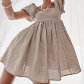 Vintage Casual Short Dress