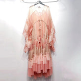 Vintage Loose Patchwork Mesh Dress