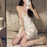 2023 Silk Tank Top Women DRESS Sexy V Neck Basic DRESS Casual Womens Vest Camisole Lace Crop DRESS Female Shirt Summer Cropped
