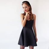 Sling Sexy Solid Color a Line Party Club Dress