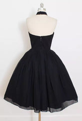 Hoobd Black Short Homecoming Dresses Vestidos de festa Sexy High-Neck chiffon Formal Graduation Party Gowns Plus Size