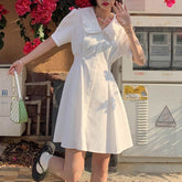 Summer White Slim Kawaii Mini Dress