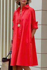 Hoobd Classic Collared Shirt Dress