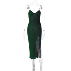 Summer Solid Holiday Slip Midi Dresses
