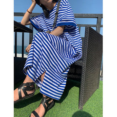 Short Sleeve Round Neck Loose All-match Dress