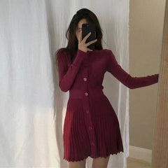 Fashion Korean Mini Dresses Female Autumn Winter 2023 Sexy Bodycon Wrap White Short Women's Sweater Knitted One-piece Dress Hit