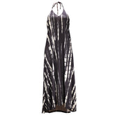 2023 Women's Sexy Sleeveless Necktie Maxi Dress Backless Printed Summer Dress Halter Long Vestidos Boho Dyed Holiday Robes