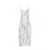 Summer Sleeveless French Elegant Midi Dress