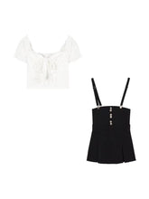 2023 Summer Black Bodycon Dress Women Even Party Y2k Min Dress Korean Fashion 2 Piece Dress Sets Fashion Suits Chic Y2k Crop Top
