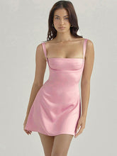 Backless Charmaine Romantic Mini Dress