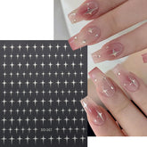 Silver Star Nail Stickers