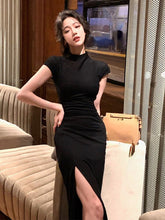Office Lady Bodycon Slim Midi Dress Woman Pure Color Elegant Even Party DressTurtleneck Casual Korean Fashion Dress 2023 Spring