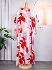 African Dashiki Print Long Dresses For Women Plus Size Boubou 2023 Spring New Maxi Robe Turkey Nigerian Party Outfits Abayas
