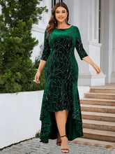 Evening Dresses Women's Velvet Vintage Long Sleeves Luxury Plus Size Formal Bridesmaid Party Prom Dress Stylish Bodycon Vestido