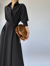 New Spring and Summer French Dress Women's Long-sleeved Retro Temperament Slim Long Skirt Elegant High-end Skirt Party Dress