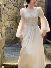French Elegant Lace Midi Dress Even Party Woman 2023 Summer Office Lady Fairy Long Sleeve Dress Chiffon Casual Fashion Dress