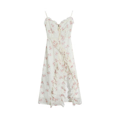 Summer Floral Sleeveless Midi Dress