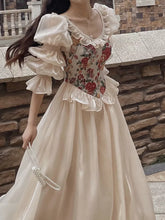 Vintage Elegant Print Floral Dress