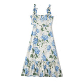 New Women French Style Prairie Chic Sling Dress Sexy Sleeveless Ladies Holiday Summer Chiffon Dresses