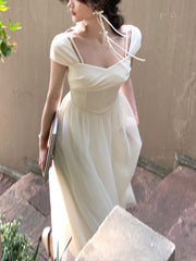 2023 Summer Sweet Elegant Lace Formal Dress Office Lady Beach Style Even Party Midi Dress Women Design One Piece Dress Korean