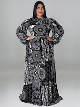 Wmstar Plus Size Party Dresses for Women Fall Clothes Long Sleeve Printed Africa Maxi Long Dress New Wholesale Dropshipping