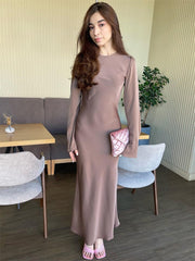Tossy Satin Fashion Slim Maxi Dress