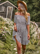 New In Spring/Summer 2023 Designer Shoulder Dress Leopard Print A-line Skirt Casual Sexy Dress for Women Beach Vintage Dress