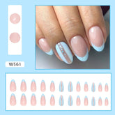 48Pcs False Nails Set Press on Nails with Nail Glue and File Acrylic Fake Nails for Women and Girls Nail Tips
