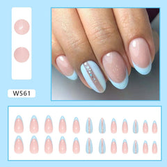 48Pcs False Nails Set Press on Nails with Nail Glue and File Acrylic Fake Nails for Women and Girls Nail Tips