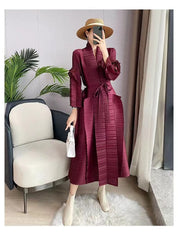 Miyake Pleated French Dress For Women In The Spring And Autumn