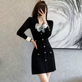 Small Fragrance Style Knitted Dress