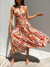 Elegant One Shoulder Summer Long Dress Women Sexy Print Boho Beach Style Maxi Dress Casual Sundress Clothing Women Party Dress