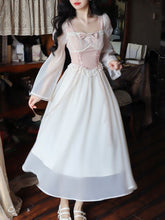 French Elegant Office Lady Dress Party 2023 Summer Chiffon One Piece Dress Korean Fashion Casual Long Sleeve Midi Dress Woman